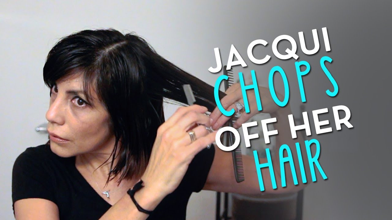 How To Cut Your Own Hair Into A Bob
 Choppy Bob 2014 by Jacqui Davis From long to short hair