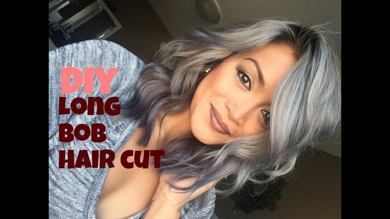 How To Cut Your Own Hair Into A Bob
 DIY Long Bob Haircut Tutorial