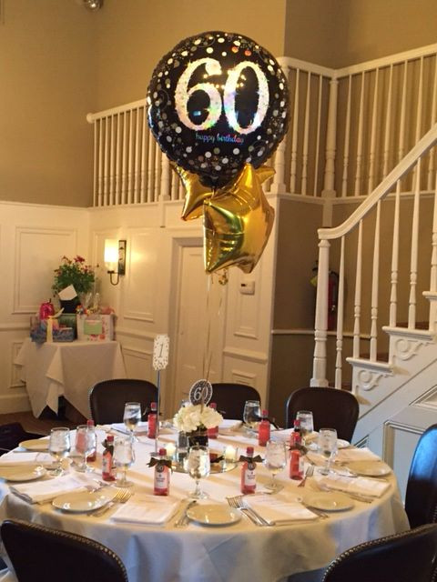 How To Decorate For A Birthday Party
 60th birthday party centerpiece in black and gold