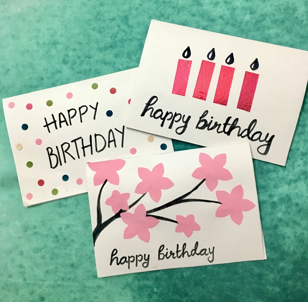 How To Make A Happy Birthday Card
 3 Easy 5 Minute DIY Birthday Greeting Cards