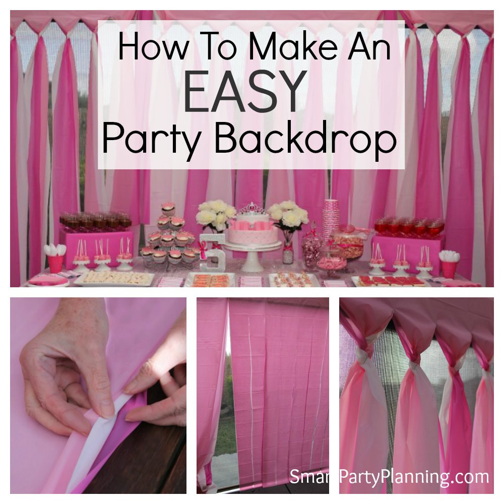 How To Make Birthday Decorations
 How To Make An Easy DIY Party Backdrop