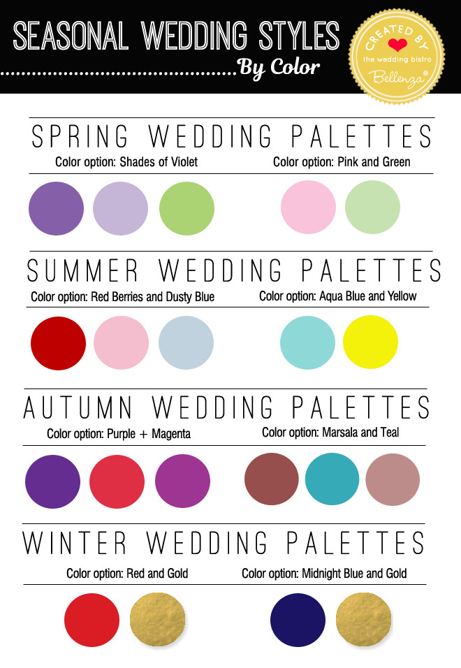 How To Pick Wedding Colors
 How to Choose a Wedding Style by Color Blended Seasonal
