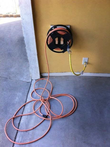 How To Protect Outdoor Extension Cord From Rain DIY
 Homemade Extension Cord Winder Mount