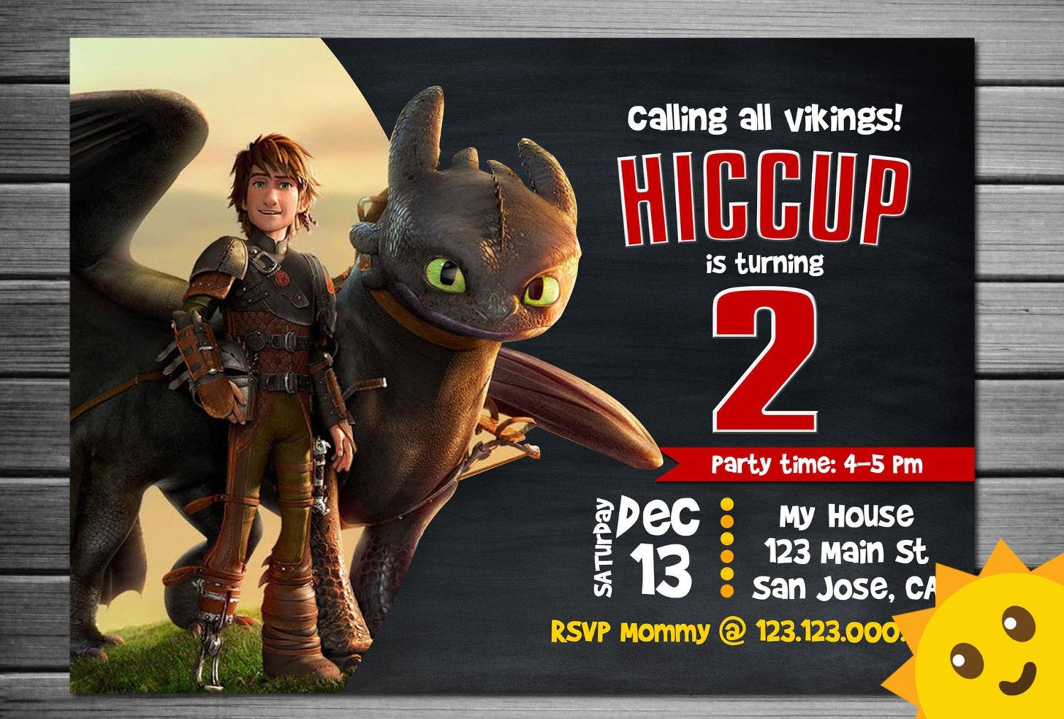 How To Train Your Dragon Birthday Invitations
 How to train your dragon Invitation How to by