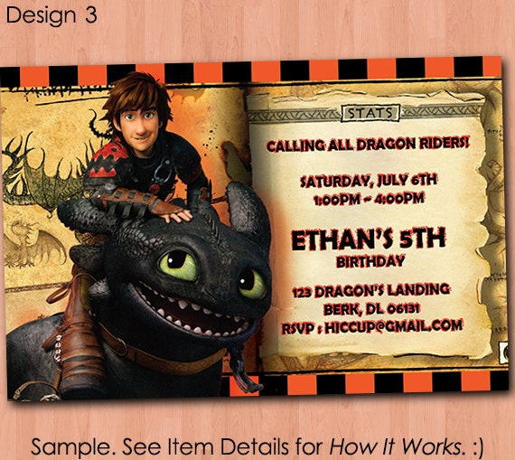 How To Train Your Dragon Birthday Invitations
 How To Train Your Dragon Birthday Invitation Printable