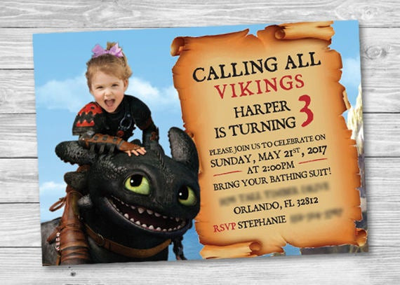 How To Train Your Dragon Birthday Invitations
 How To Train Your Dragon Birthday Invitation Your Child