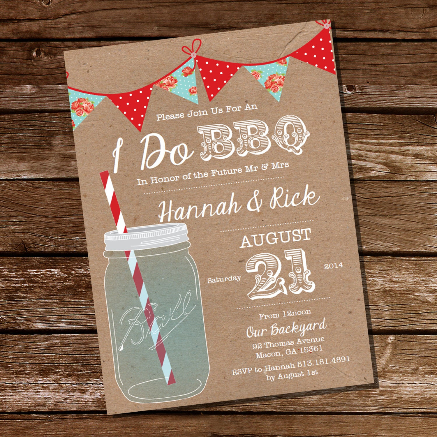 I Do Bbq Engagement Party Ideas
 Shabby Chic I Do BBQ lnvitation Engagement Party Invitation