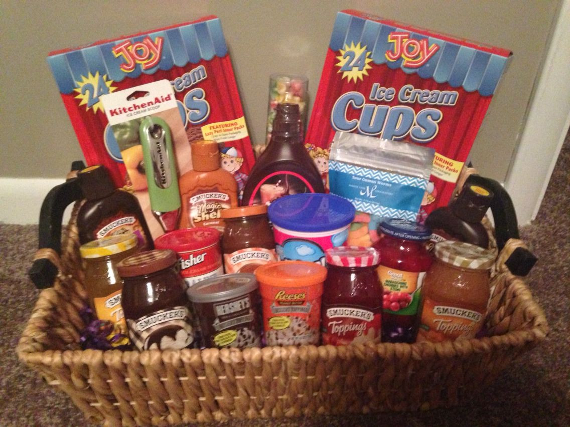 Ice Cream Gift Basket Ideas
 Ice Cream Raffle Basket Great for benefit showers etc