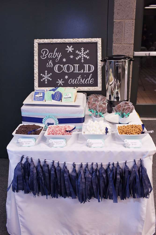 Ice Skating Birthday Party Ideas
 Hot cocoa bar at a winter wonderland ice skating birthday