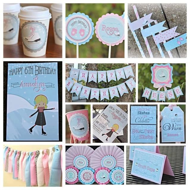 Ice Skating Birthday Party Ideas
 Girl Winter Ice Skating Birthday Party Decorations 13