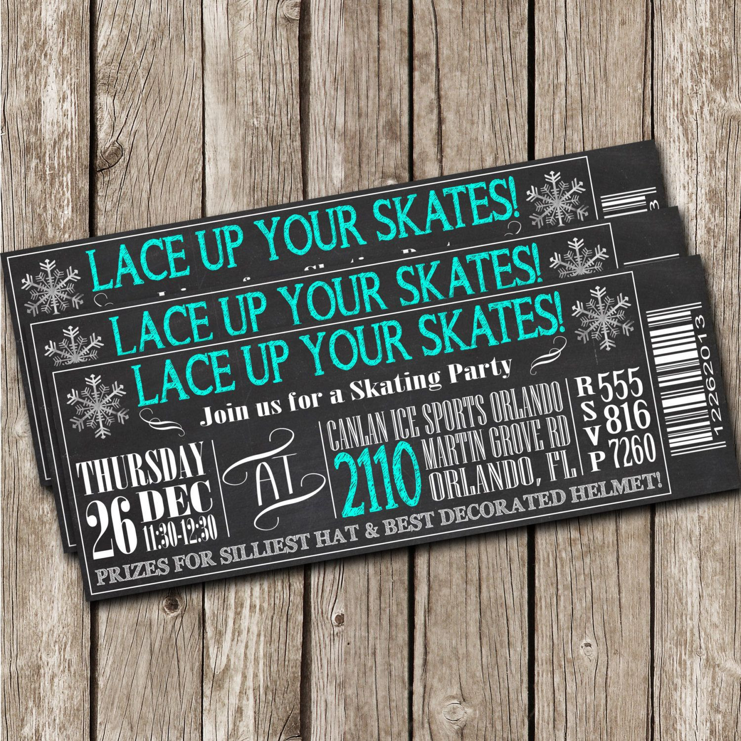 Ice Skating Birthday Party Ideas
 Ice Skating Party Invitation Skating Invitation