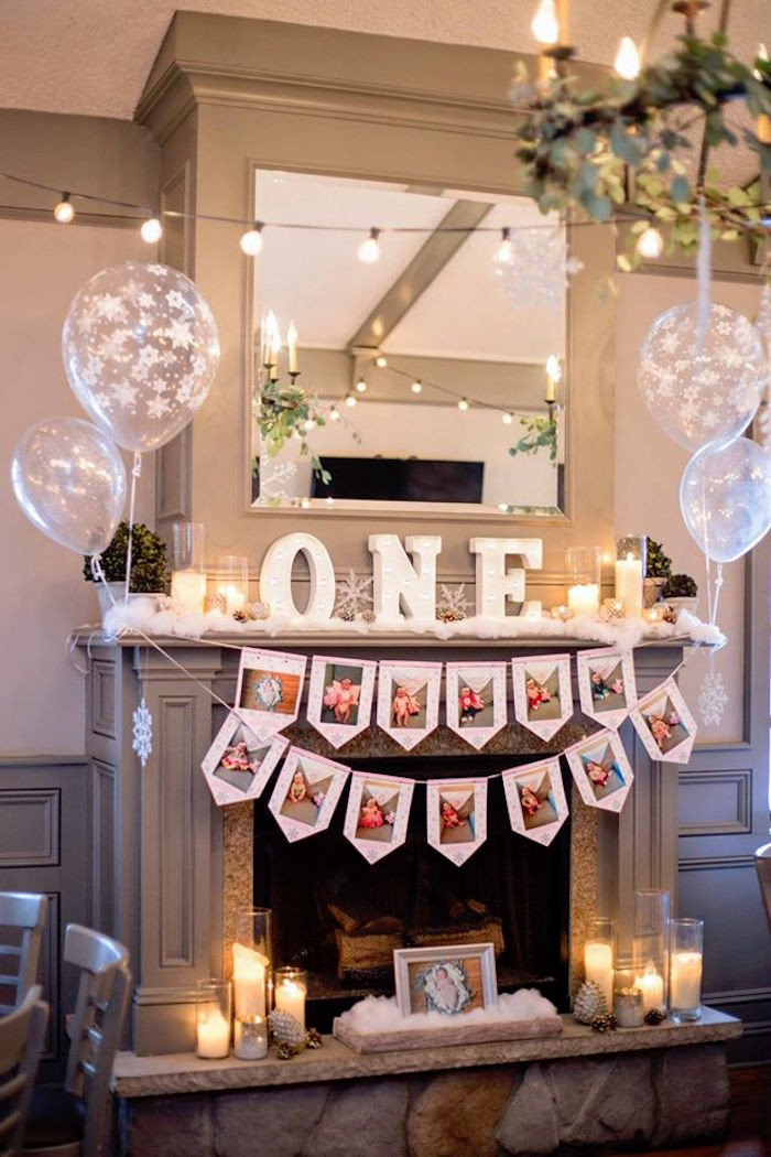 Ideas For 1St Birthday Party
 Kara s Party Ideas Winter ONEderland First Birthday Party
