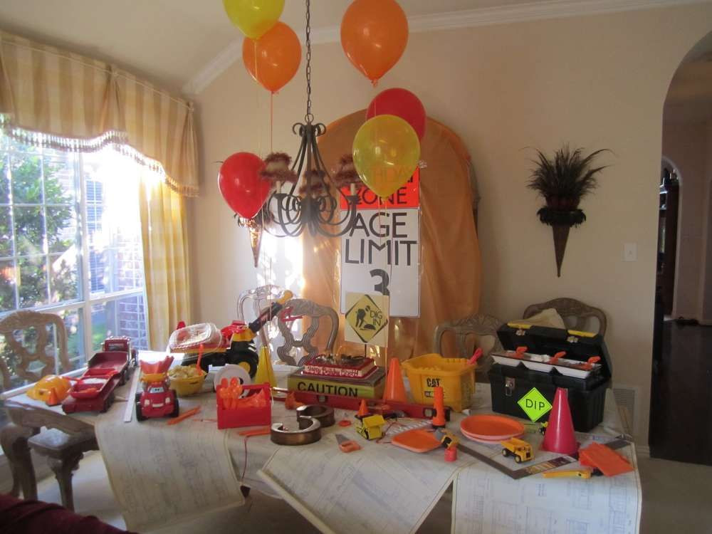 Ideas For 3 Yr Old Birthday Party
 A small family celebration for my construction loving