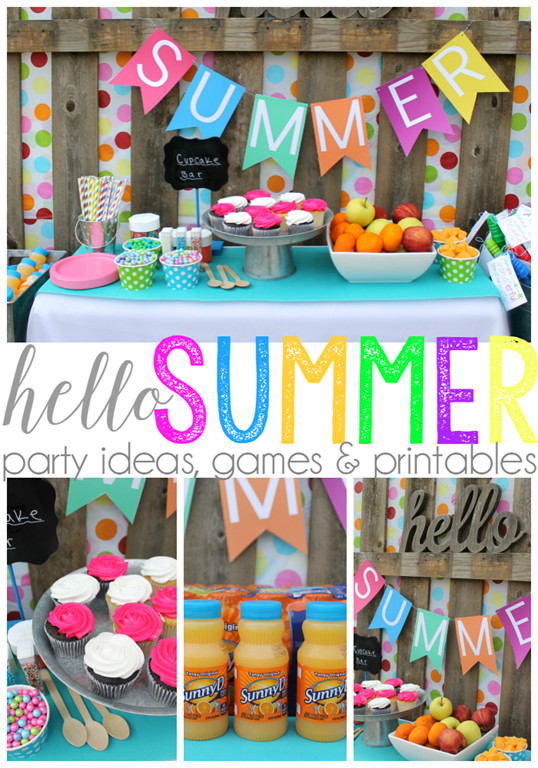Ideas For A Summer Party
 Ginger Snap Crafts Hello Summer Party Ideas Games