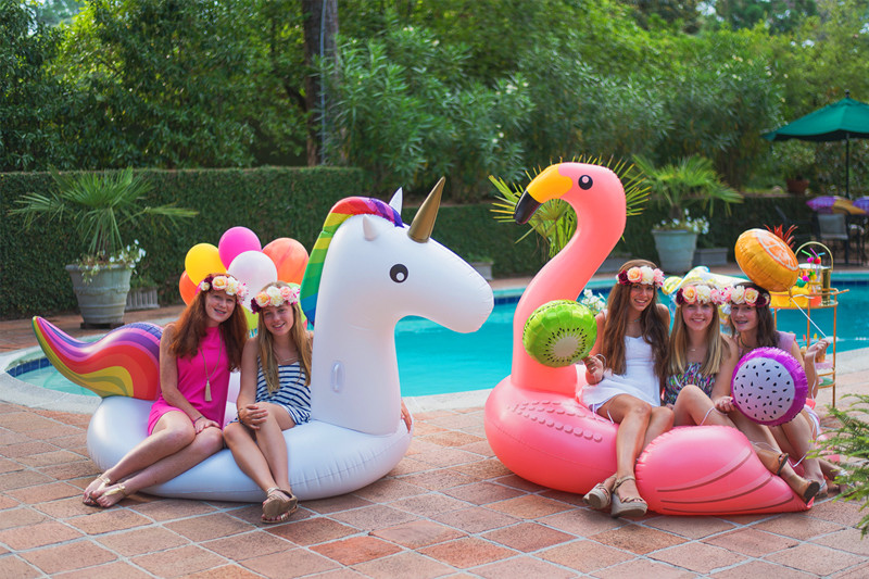 Ideas For Backyard Girls Birthday Pool Party
 Pool Party Ideas Via Blossom