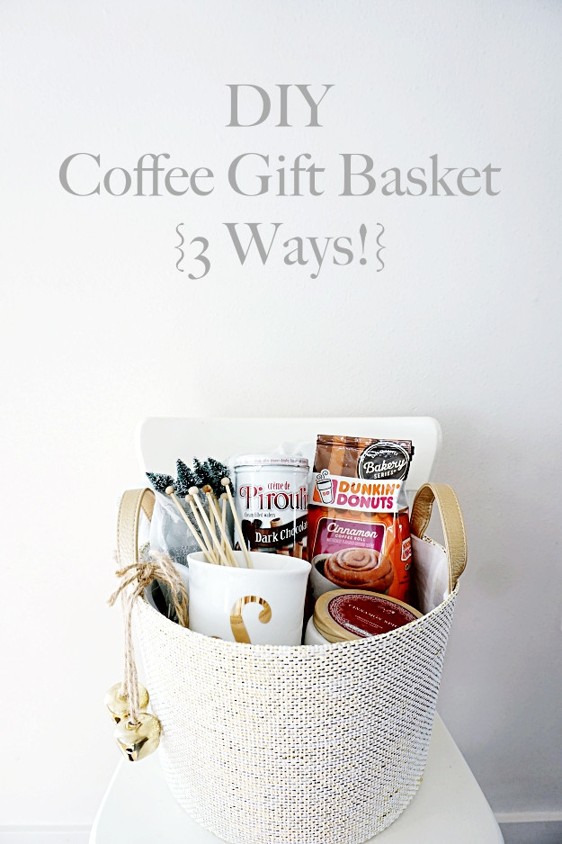 Ideas For Coffee Gift Basket
 DIY Coffee Gift Basket 3 Ways Belle Vie