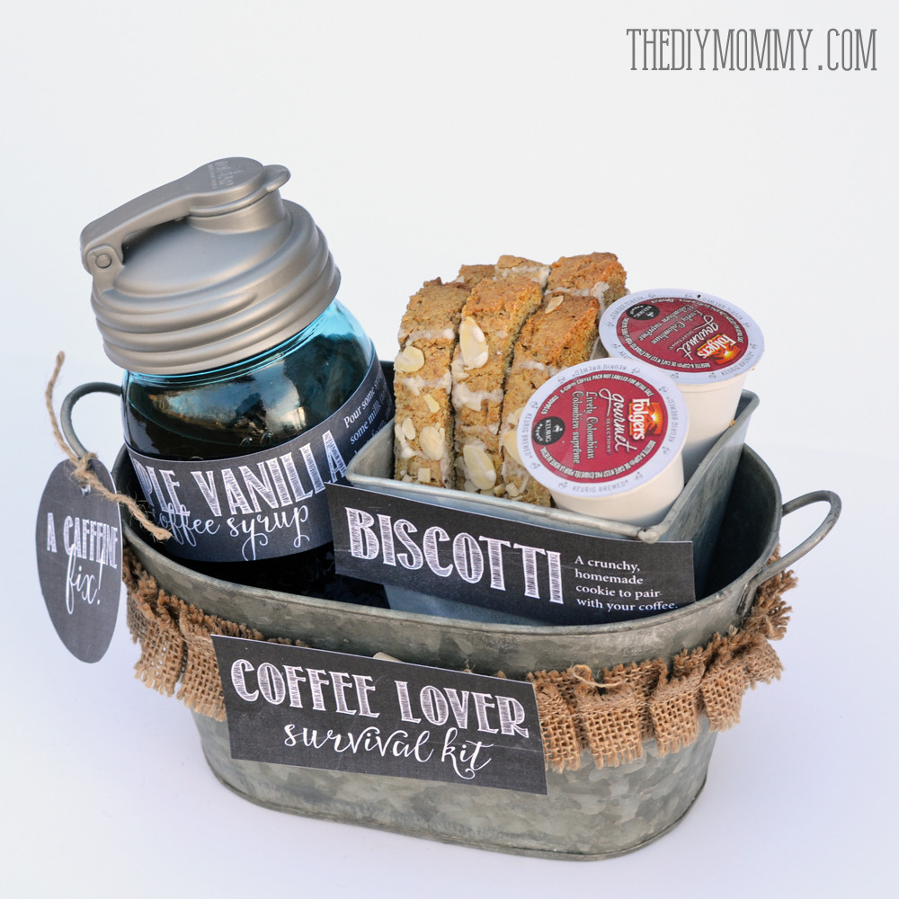 Ideas For Coffee Gift Basket
 A Gift in a Tin Coffee Lover Survival Kit