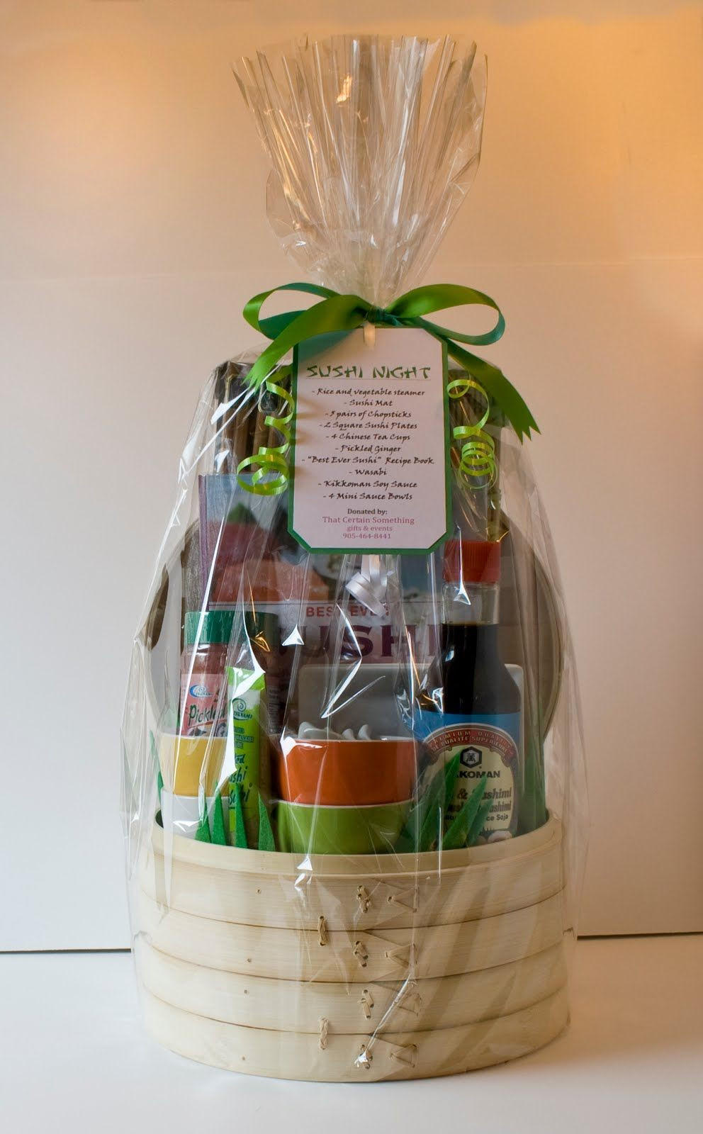 Ideas For Gift Baskets To Raffle
 Sushi t basket