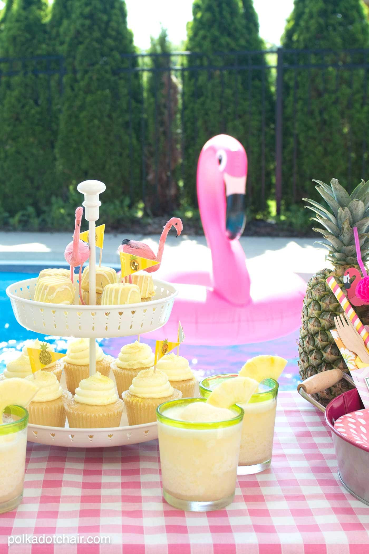 Ideas For Pool Party
 Summer Backyard Flamingo Pool Party Ideas The Polka Dot