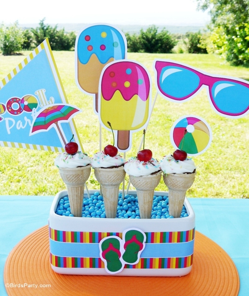 Ideas For Pool Party
 Pool Party Ideas & Kids Summer Printables Party Ideas