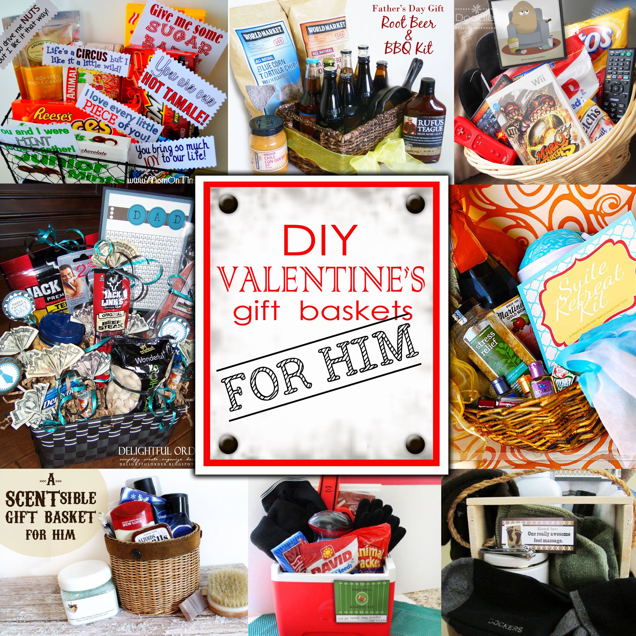 Ideas For Valentines Gift
 DIY Valentine s Day Gift Baskets For Him Darling Doodles