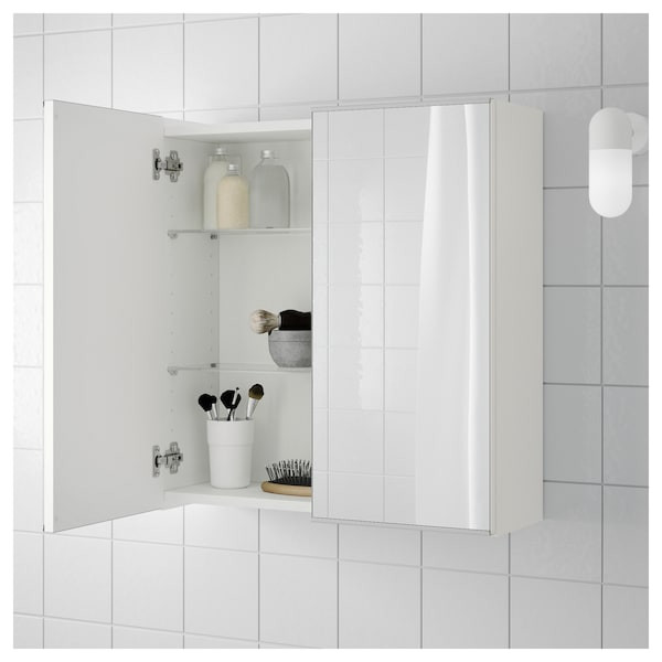 Ikea Bathroom Mirror
 LILLÅNGEN Mirror cabinet with 2 doors white IKEA