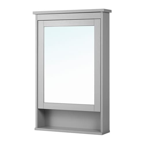 Ikea Bathroom Mirror
 HEMNES Mirror cabinet with 1 door gray IKEA