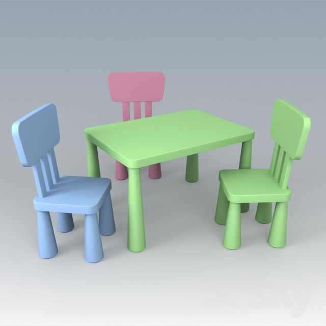 Ikea Kids Chair
 3d models Table Chair Ikea Children s furniture