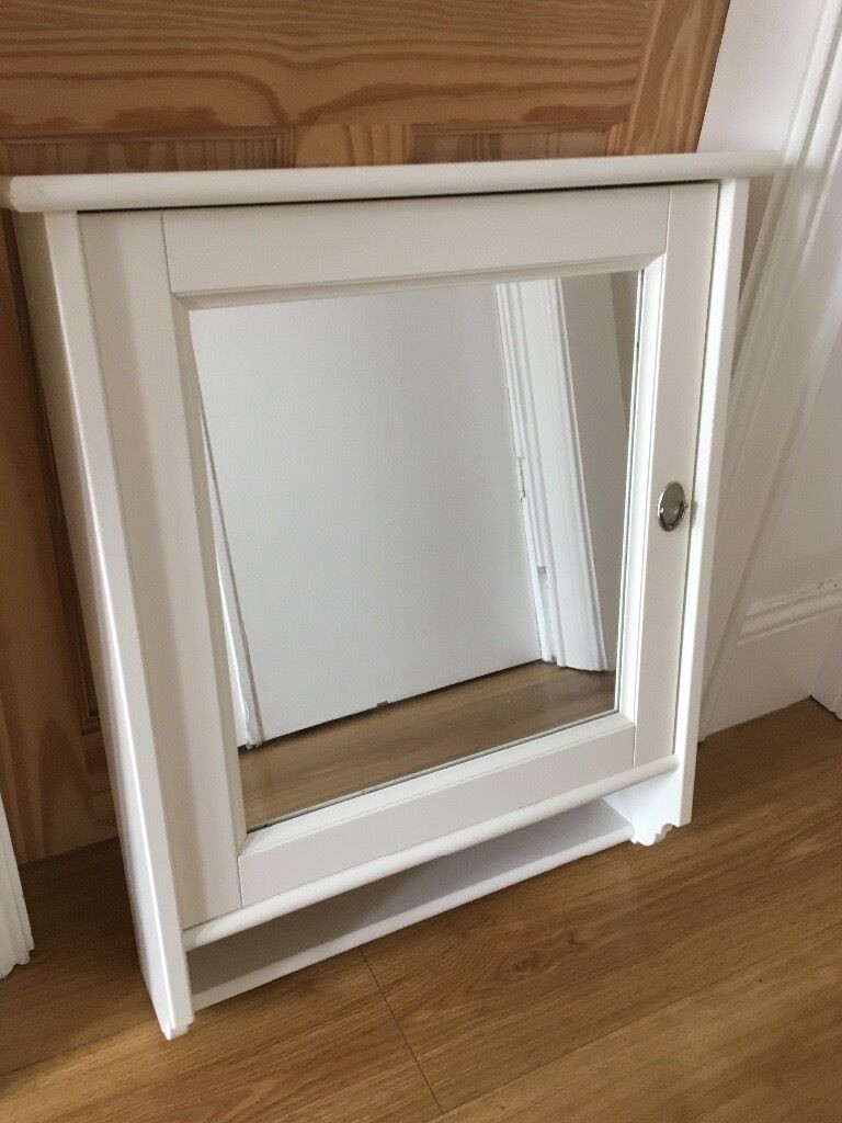 Ikea White Bathroom Cabinet
 IKEA Flaren white bathroom cabinet mirror