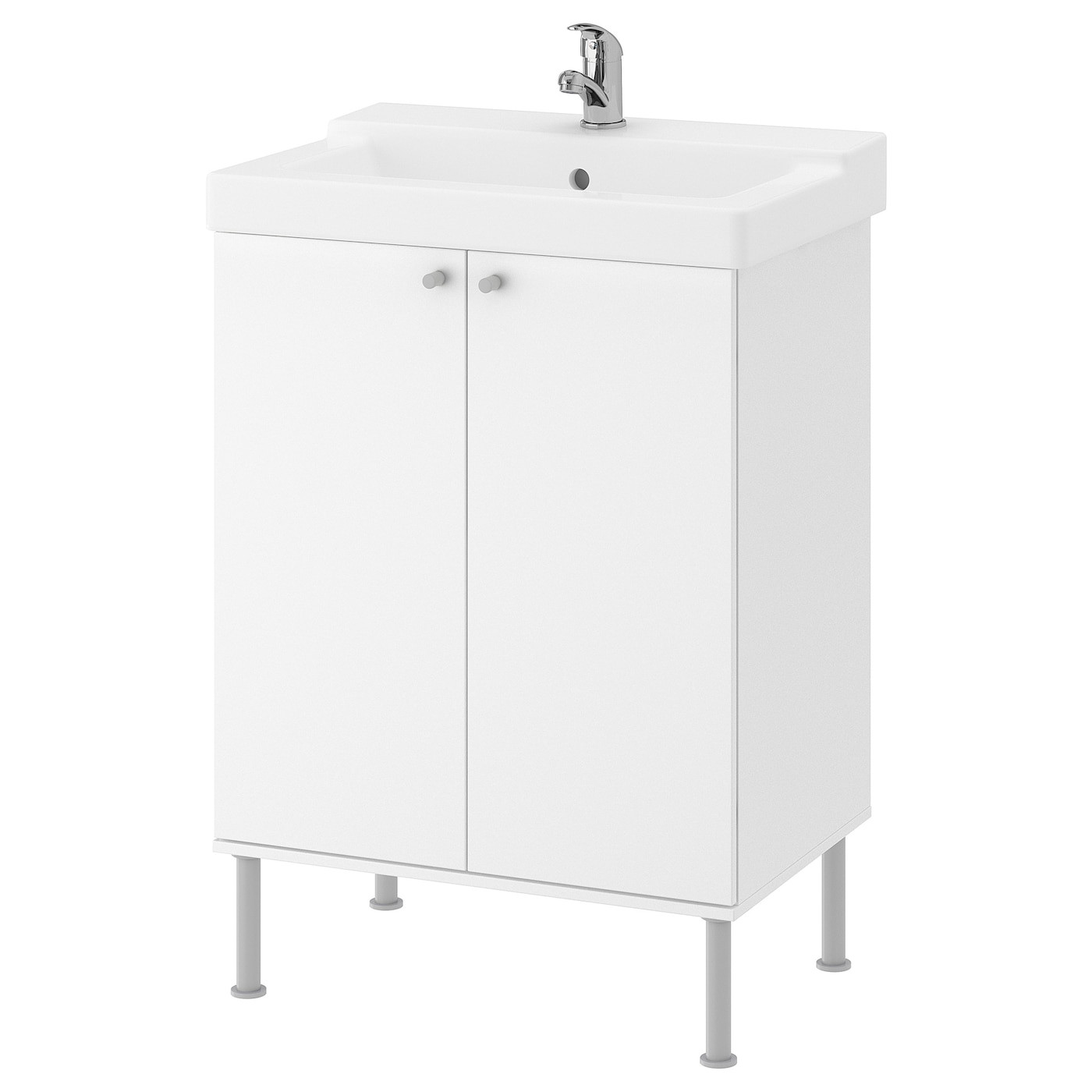 Ikea White Bathroom Cabinet
 FULLEN TÄLLEVIKEN Bathroom vanity white Olskär faucet