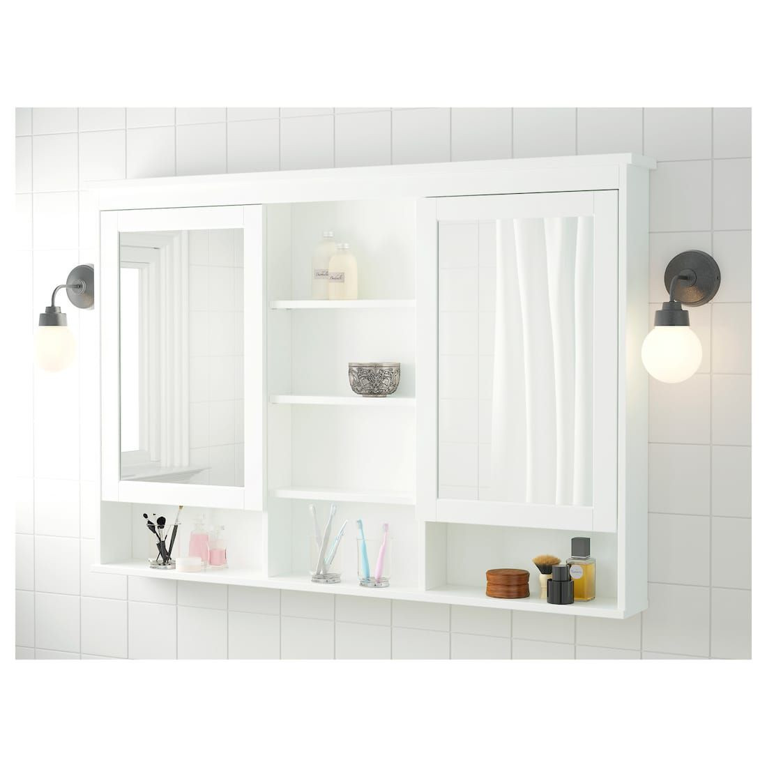 Ikea White Bathroom Cabinet
 HEMNES Mirror cabinet with 2 doors white 55 1 8x38 5 8