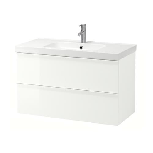 Ikea White Bathroom Cabinet
 GODMORGON ODENSVIK Sink cabinet with 2 drawers high