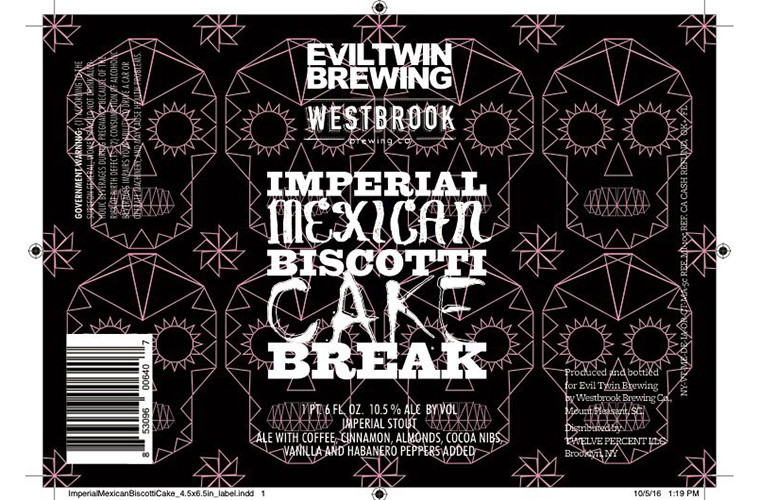 Imperial Mexican Biscotti Cake Break
 Westbrook Releases Evil Twin Collaboration Imperial