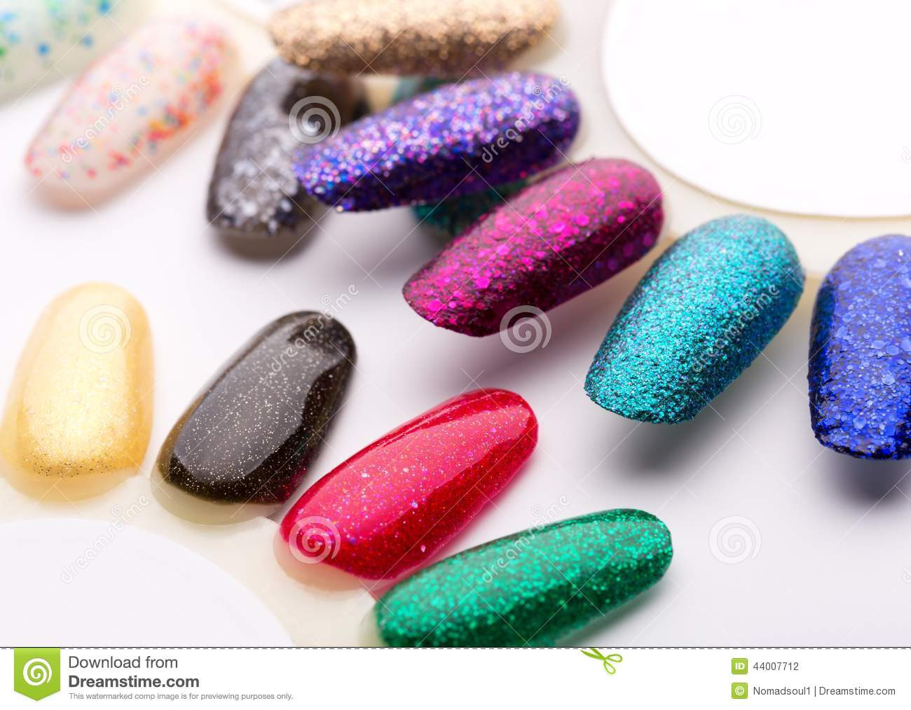 In Style Nail Colors
 Nail Polish In Different Fashion Colors Stock