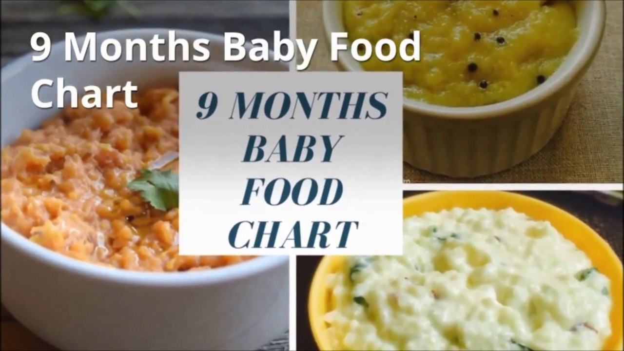 Indian Baby Food Recipes
 9 Months Baby Food Chart