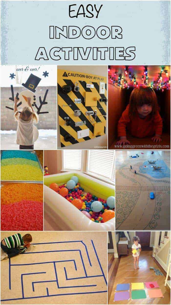 Indoor Kids Games
 Easy Indoor Activities Rainy Day Activities Snow Day