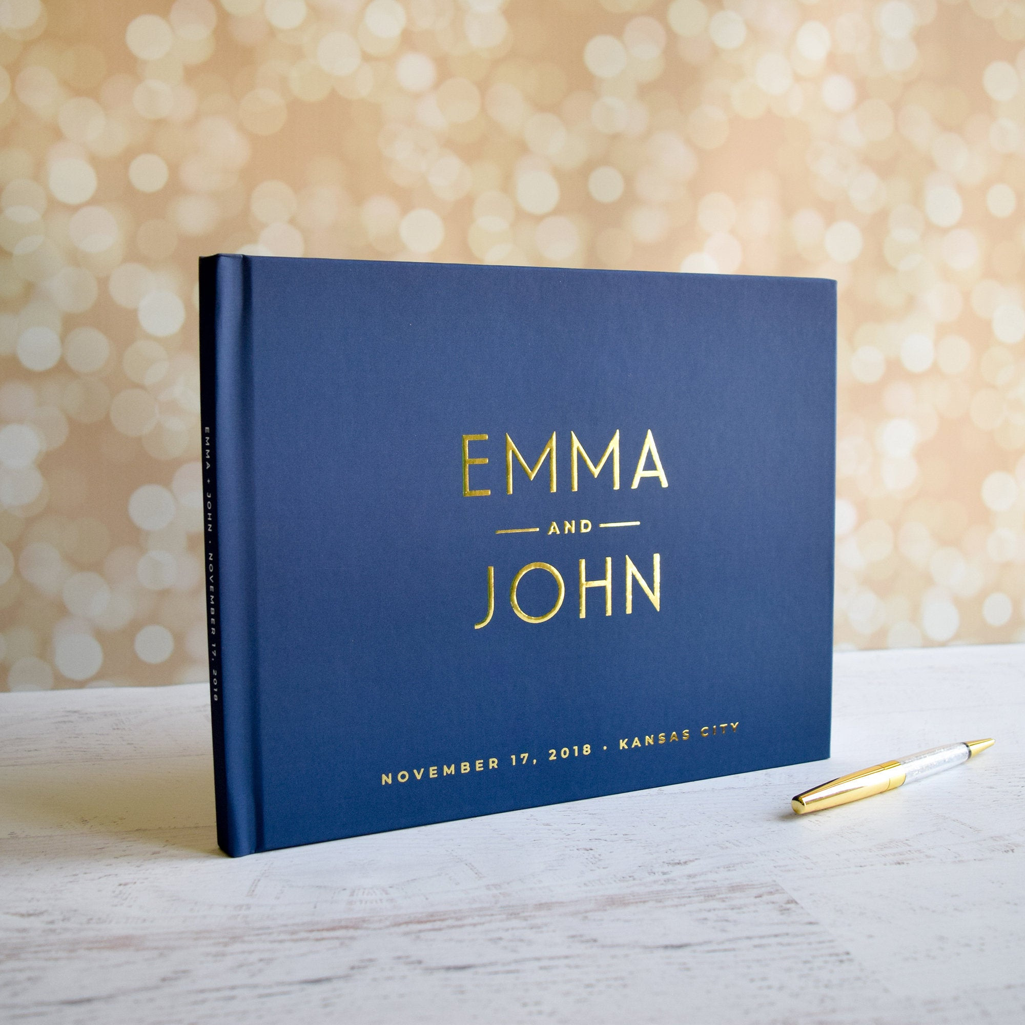 Inexpensive Wedding Guest Book
 Navy Guest Book Simple Guestbooks Affordable Wedding Guest