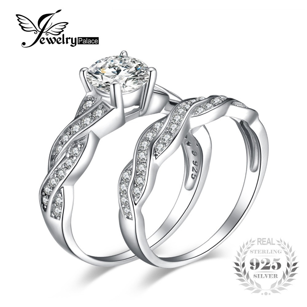 Infinity Wedding Band Sets
 JewelryPalace Infinity 1 5ct Cubic Zirconia Anniversary