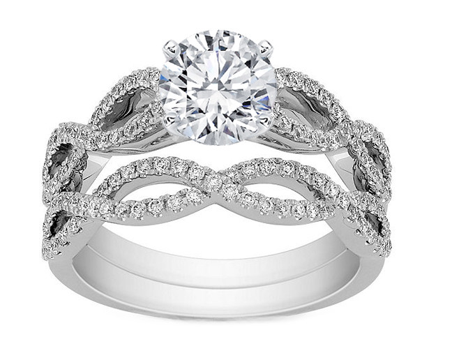 Infinity Wedding Rings
 Engagement Ring Infinity Bridal Set Engagement Ring