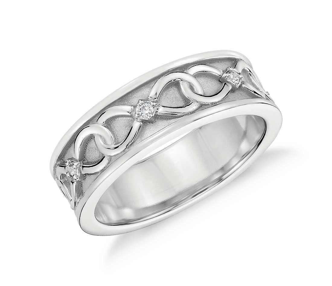 Infinity Wedding Rings
 Colin Cowie Diamond Infinity Wedding Ring in Platinum 7mm