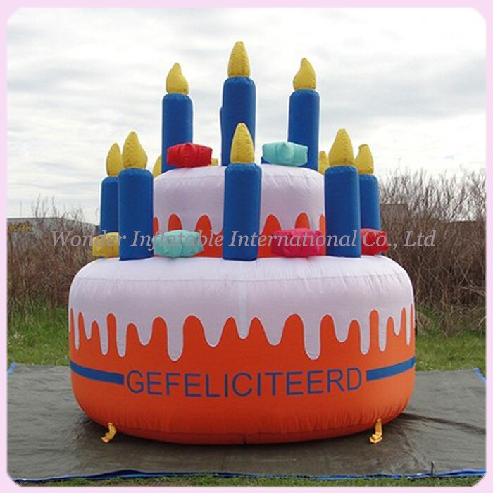 Inflatable Birthday Cake
 Customized giant oxford inflatable birthday cake model