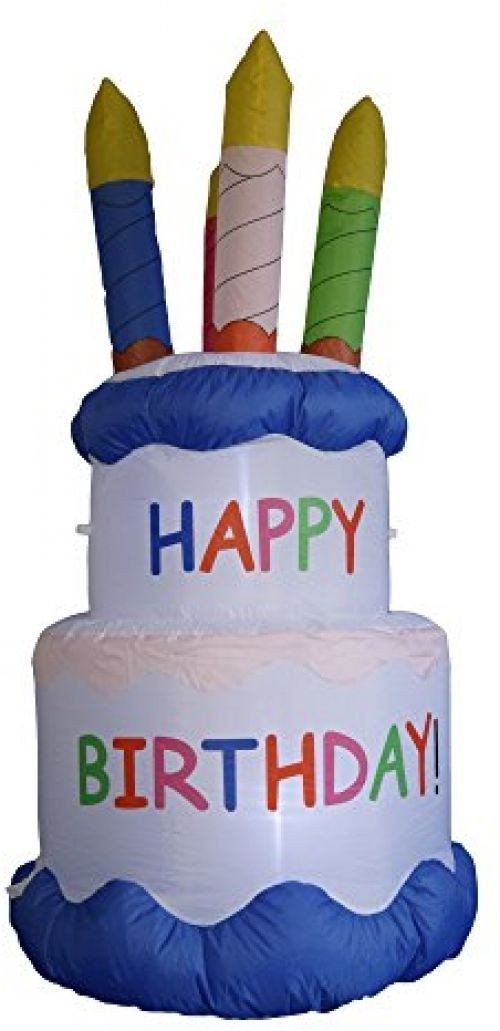 Inflatable Birthday Cake
 6 Foot Inflatable Happy Birthday Cake With Candles Yard