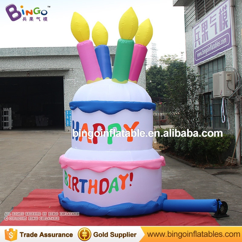 Inflatable Birthday Cake
 2018 Hot sale giant inflatable birthday cake model for
