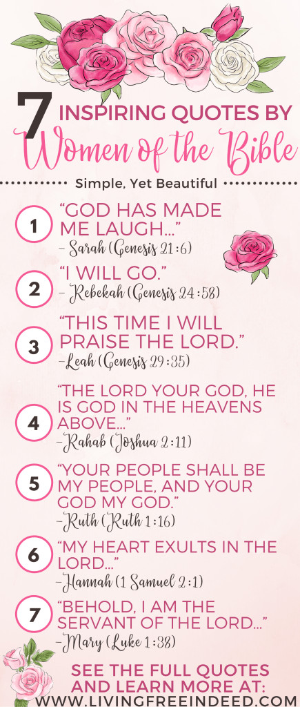 Inspirational Bible Quotes For Women
 7 Quotes By Biblical Women That Will Inspire You Free Indeed