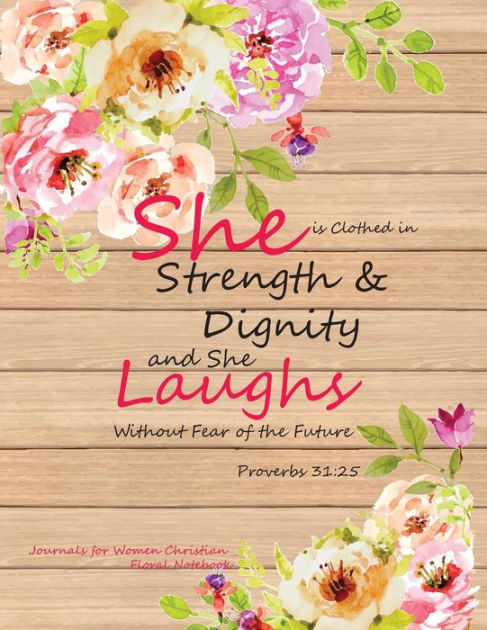 Inspirational Bible Quotes For Women
 Journals for Women Christian Floral Notebook