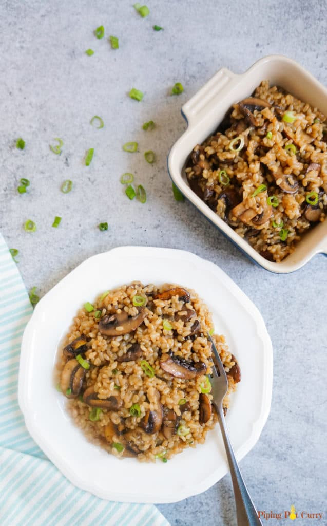 Instant Pot Brown Rice Pilaf
 e Pot Brown Rice & Mushroom Pilaf Piping Pot Curry