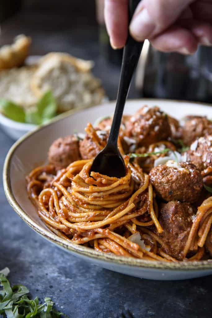 Instant Pot Spaghetti And Meatballs
 30 Minute Instant Pot Spaghetti and Meatballs • The Crumby