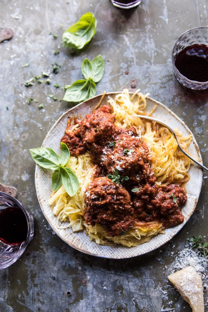 Instant Pot Spaghetti And Meatballs
 Instant Pot Turkey Meatballs and Spaghetti Squash Half