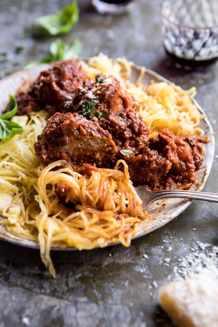 Instant Pot Spaghetti And Meatballs
 Instant Pot Turkey Meatballs and Spaghetti Squash Half