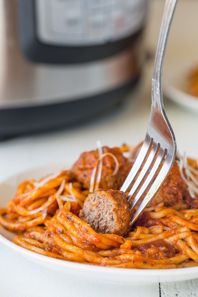 Instant Pot Spaghetti And Meatballs
 Instant Pot Spaghetti and Meatballs Recipe